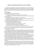 GỢI Ý CÁCH VIẾT ĐỀ CƯƠNG LUẬN ÁN TIẾN SĨ