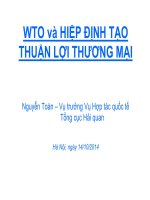 WTO và HIỆP ĐỊNH TẠO THUẬN LỢI THƢƠNG MẠI