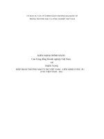 KIẾN NGHỊ CHÍNH SÁCH Của Cộng đồng Doanh nghiệp Việt Nam VỀ TRIỂN VỌNG HIỆP ĐỊNH THƯƠNG MẠI TỰ DO VIỆT NAM – LIÊN MINH CHÂU ÂU (FTA VIỆT NAM – EU)