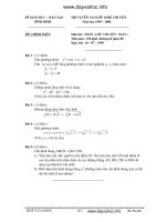 40 đề thi môn toán vào lớp 10(hệ chuyên)