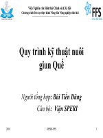 Quy trình kỹ thuật nuôi giun Quế