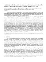 thiết lập mô hình ước tính sinh khối và carbon của cây rừng lá rộng thường xanh vùng tây nguyên việt nam