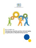 báo cáo nghiên cứu giải pháp tăng cường hiệu quả tham vấn doanh nghiệp trong đàm phán các hiệp định thương mại tự do