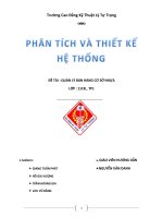 ĐỀ TÀI  QUẢN LÝ BÁN HÀNG CƠ SỞ NHỰA