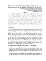 Kết quả bước đầu nghiên cứu gây trồng phát triển cây Cọc rào (Jatropha curcas) cho sản xuất dầu diesel sinh học tại Việt Nam