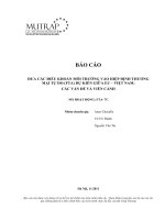 BÁO CÁO ĐƯA CÁC ĐIỀU KHOẢN MÔI TRƯỜNG VÀO HIỆP ĐỊNH THƯƠNG MẠI TỰ DO (FTA) DỰ KIẾN GIỮA EU – VIỆT NAM  CÁC VẤN ĐỀ VÀ VIỄN CẢNH