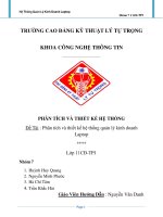 Phân tích và thiết kế hệ thống quản lý kinh doanh Laptop