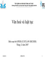 TÌM HIỂU Văn hoá và luật tục