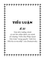 tóm tắt ý tưởng và nói lên nhận định của mình về chương viên đại pháp quan tôn giáo trong quyển anh em nhà ka-ra-ma đốp của dostoyevsky