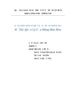 ĐỀ TÀI PHÂN TÍCH VÀ THIẾT KẾ HỆ THỐNG THÔNG TIN Đề Tài  Quản Lý Của Hàng Bán Hoa