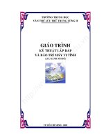 giáo trình kỹ thuật và bảo trì máy tính