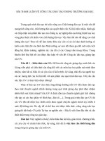 BÀI THAM LUẬN VỀ CÔNG TÁC ĐÀO TẠO TRONG TRƯỜNG ĐẠI HỌC