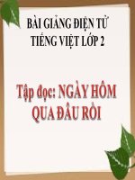 Bài giảng Tiếng Việt 2 tuần 1 bài Tập đọc - Ngày hôm qua đâu rồi