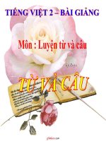 Bài giảng Tiếng Việt 2 tuần 1 bài Luyện từ và câu - Từ và câu