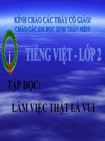 Bài giảng Tiếng Việt 2 tuần 2 bài Tập đọc - Làm việt thật vui