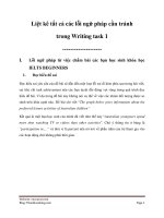 Liệt kê tất cả các lỗi ngữ pháp cần tránh trong IELTS (writing task 1)