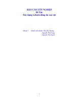 CHUYÊN ĐỀ TỐT NGHIỆP KỸ THUẬT MÁY TÍNH VÀ MẠNG  Xây dựng website đăng tin rao vặt