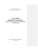 Giáo trình bệnh học ngoại khoa lồng ngực, tim mạch, tuyến giáp, bộ môn phẫu thuật lồng ngực học viện quân y