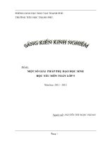 SKKN MỘT SỐ GIẢI PHÁP PHỤ ĐẠO HỌC SINH HỌC YẾU MÔN TOÁN LỚP 5
