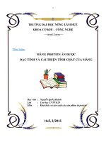 Màng Protein ăn được  đặc tính và cải thiện tính chất của màng