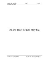 Đồ án công nghệ thực phẩm Thiết kế nhà máy bia