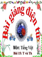 Bài giảng Tiếng Việt 1 bài 15 Âm T, TH