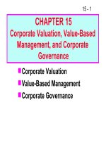 FM11 Ch 15 Corporate Valuation, Value-Based Management, and Corporate Governance