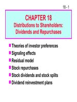 FM11 Ch 18 Distributions to Shareholders_Dividends and Repurchases