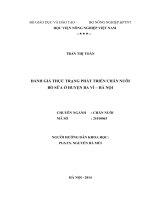luận văn thạc sĩ đề tài tốt nghiệp đánh giá thực trạng phát triển chăn nuôi bò sữa ở huyện ba vì   hà nội