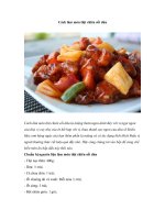 Cách làm món thịt chiên sốt dứa