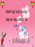 Bài giảng Tiếng Việt 1 bài 54 Vần UNG ƯNG