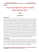 LUẬT KẾT HỢP SONG SONG TRONG KHAI PHÁ DỮ LIỆU