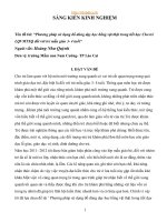 SÁNG KIẾN KINH NGHIỆM: Phương pháp sử dụng đồ dùng dạy học bằng vật thật trong tiết học Cho trẻ LQVMTXQ đối với trẻ mẫu giáo 3 4 tuổi