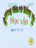 Bài giảng Tiếng Việt 1 bài 17 Âm U, Ư