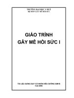 Giáo trình gây mê hồi sức 1, bộ môn gây mê hồi sức đại học y Huế