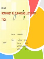 Bài thuyết trình báo cáo bơm nhiệt sử dụng năng lượng mặt trời