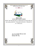 SÁNG KIẾN KINH NGIỆM: Một số biện pháp nâng cao chất lượng dậy trẻ kể chuyện diễn cảm” được áp dụng tại lớp lớn B – Trường mầm non Hoa Mai – Thành phố Lào Cai – Tỉnh Lào Cai