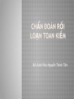 CHẨN đoán rối LOẠN TOAN KIỀM   buổi 4