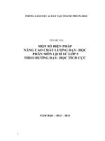 MỘT SỐ BIỆN PHÁP NÂNG CAO CHẤT LƯỢNG DẠY- HỌC PHÂN MÔN LỊCH SỬ LỚP 5 THEO HƯỚNG DẠY- HỌC TÍCH CỰC