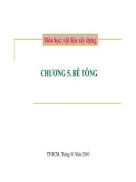 Bài giảng Vật liệu xây dựng Chương 5 (tt)- ĐH Kỹ thuật công nghệ TP HCM