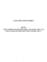 SKKN Dạy môn Tập đọc lớp 4