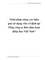 Giải pháp nâng cao hiệu quả sử dụng vốn cố định tại Tổng công ty Bảo đảm hoạt động bay Việt Nam