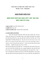 BIỆN PHÁP GIÚP HỌC SINH LỚP 7 VIẾT  BÀI VĂN BIỂU CẢM TỐT HƠN