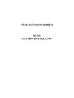 SKKN Dạy môn Hình học lớp 5