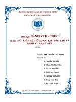 Tiểu luận hành vi tổ chức mối liên hệ giữa học tập, đào tạo và hành vi nhân viên