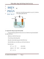 Điện phân dung dịch không thoát kim loại
