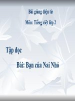 Bài giảng Tiếng Việt 2 tuần 3 bài Tập đọc - Bạn của Nai Nhỏ