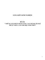 SKKN Giải pháp nhằm nâng cao thành tích kĩ thuật nhảy cao cho học sinh THPT