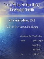 Tiểu luận Một số vấn đề xã hội của Công nghệ thông tin Tìm hiểu về Bảo mật và An toàn mạng
