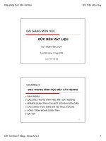 Bài giảng Vật liệu xây dựng Chương 4 - GV Trần Hữu Huy